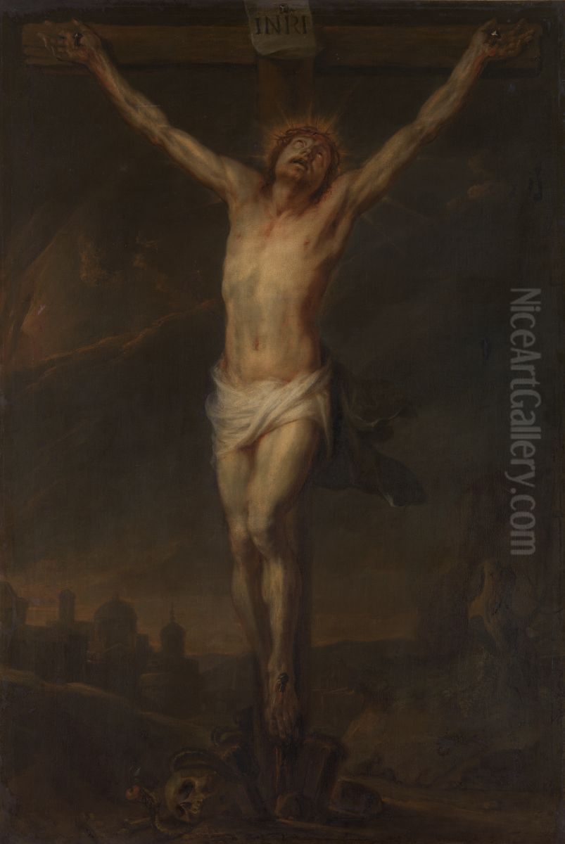 Christ on the Cross Oil Painting by Abraham van Diepenbeeck