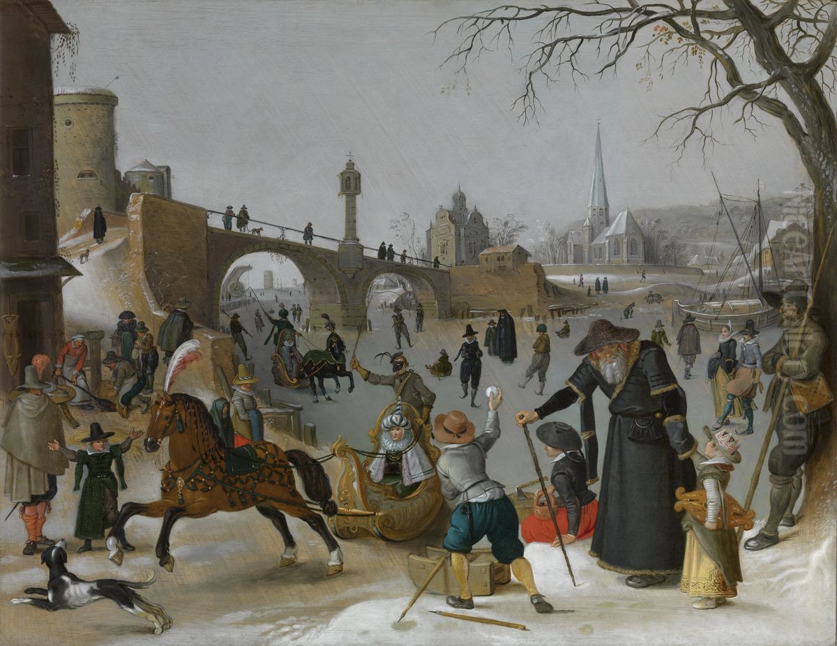 Winter Pleasures Oil Painting by Sebastiaen Vrancx
