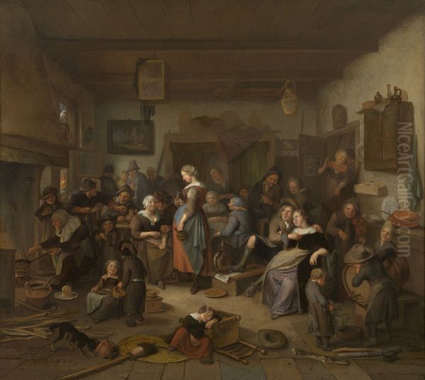 Vrolijk gezelschap Oil Painting by Richard Brakenburgh