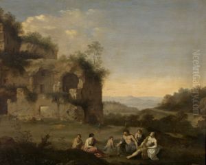 Landscape with ruins