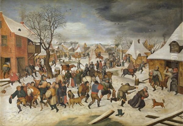 The Massacre of the Children at Bethlehem Oil Painting by Pieter Brueghel the Younger