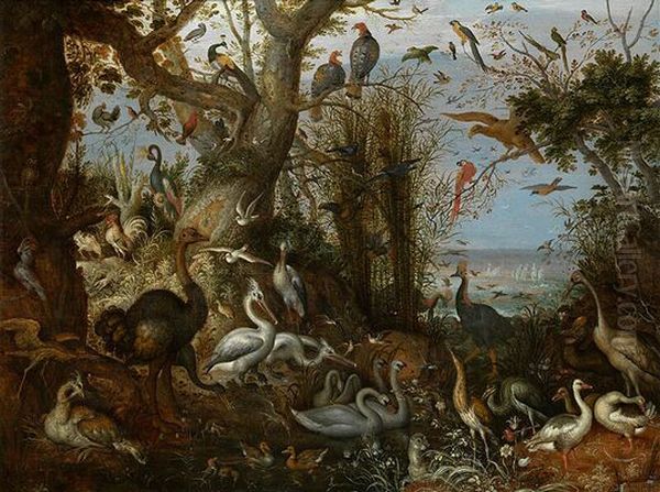 Birds Oil Painting by Roelant Savery