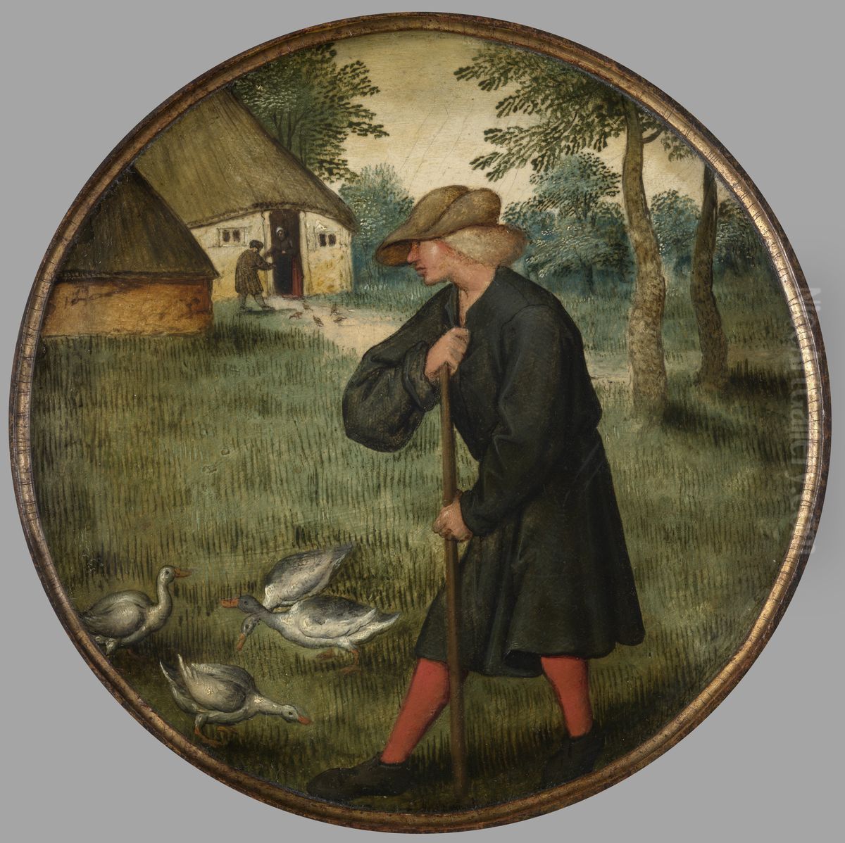 Who Knows why Geese Walk Barefoot ? Oil Painting by Pieter Brueghel the Younger