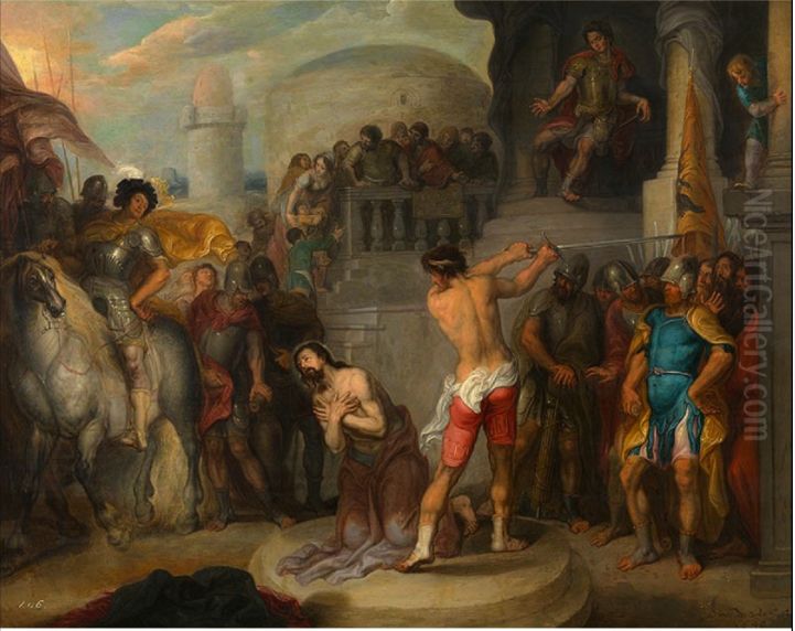 The Beheading of St. Paul Oil Painting by Simon de Vos