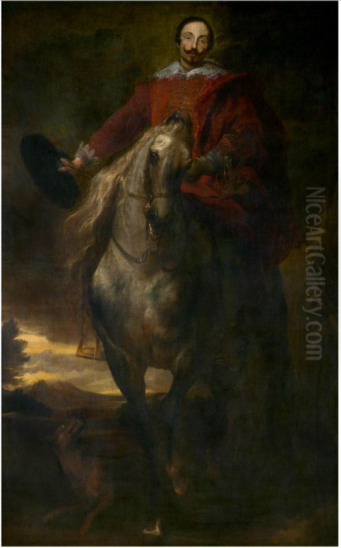 Equestrian portrait Oil Painting by Sir Anthony Van Dyck