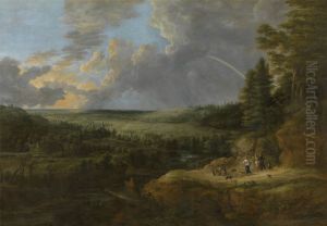 Landschap met regenboog