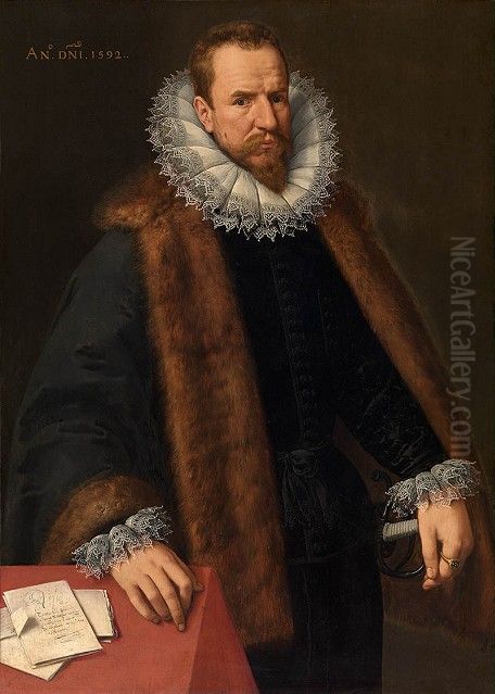 Portrait of Nicolas de Hellincx Oil Painting by Frans Pourbus the younger