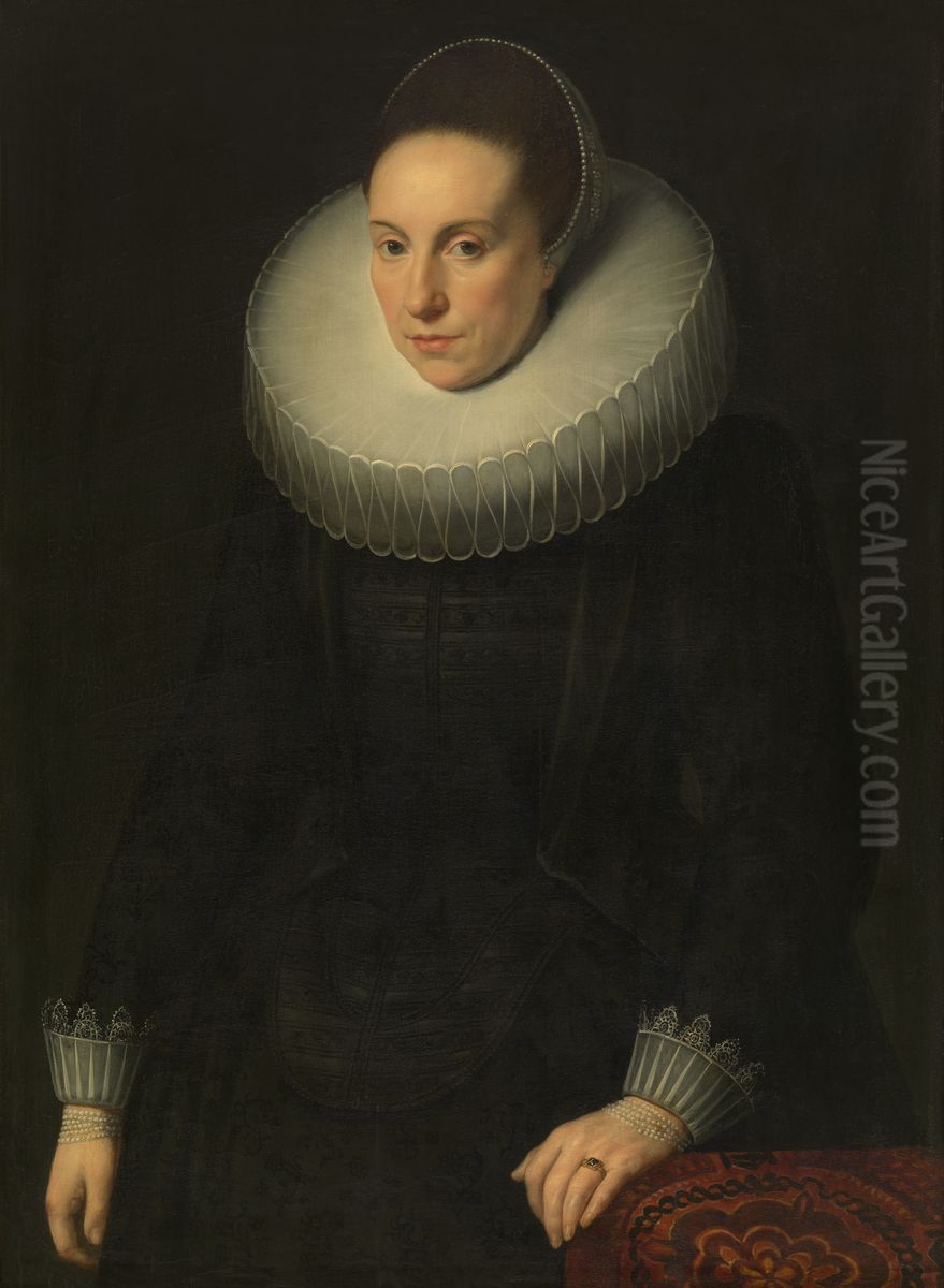 Portret van een vrouw Oil Painting by Cornelis De Vos