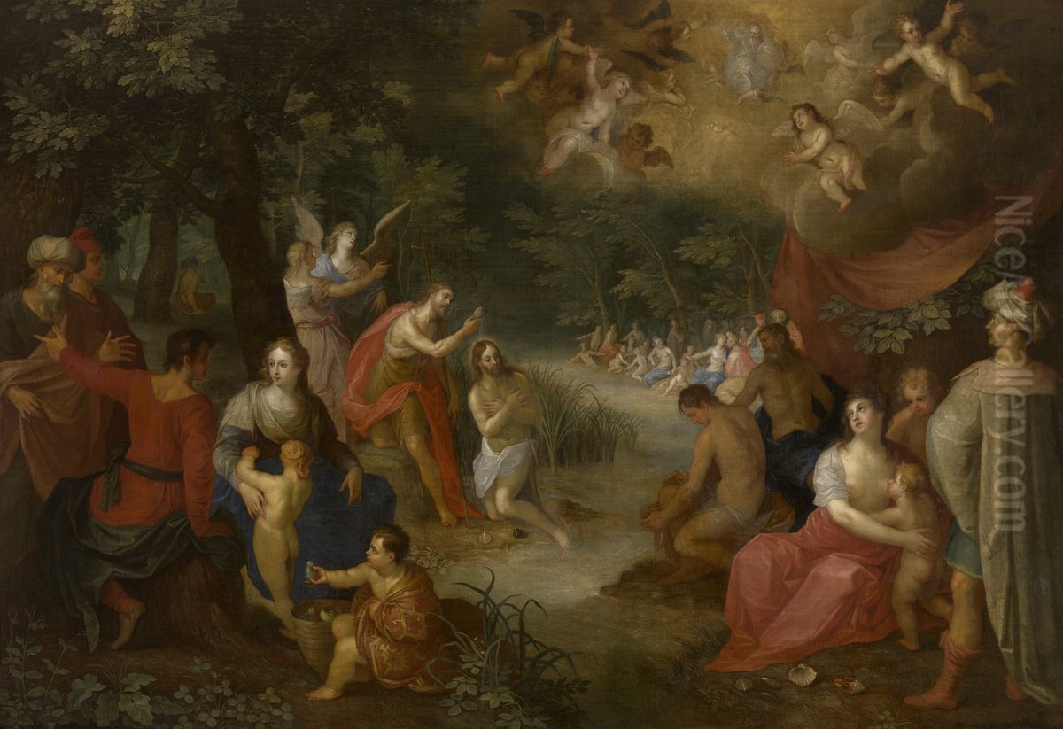 Doopsel van Christus Oil Painting by Jan Van Balen