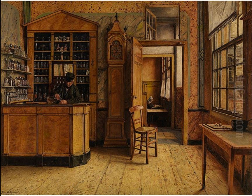 The old inn Oil Painting by Henri de Braekeleer