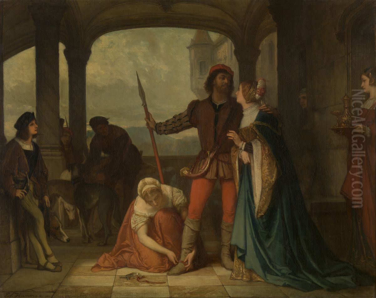 The Young Francois I of France Goes out Hunting Oil Painting by Edouard Hamman