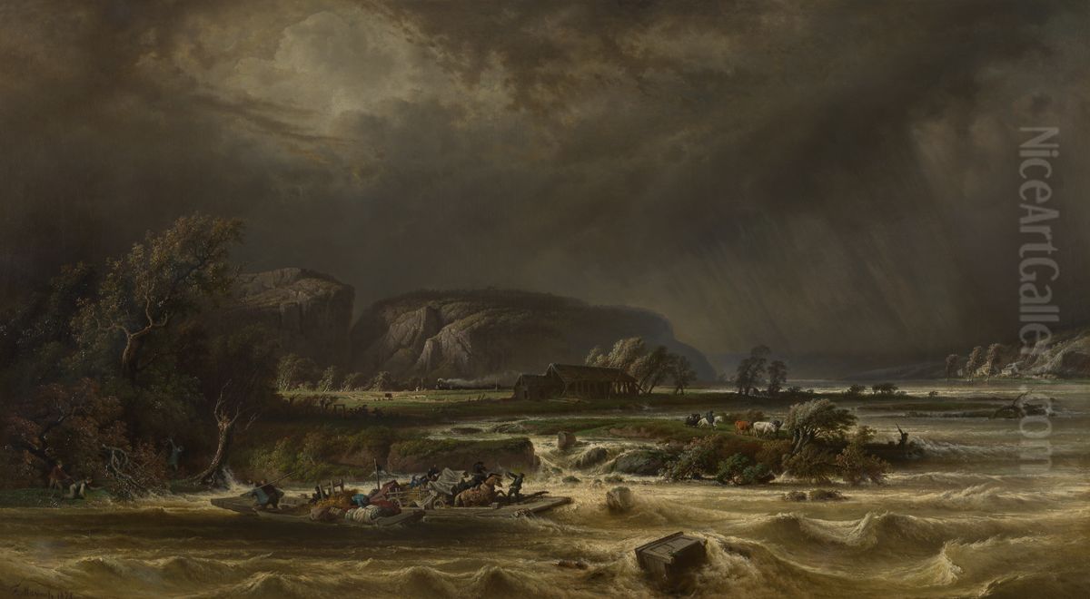 De Maas bij Poilvache Oil Painting by Ferdinand Marinus