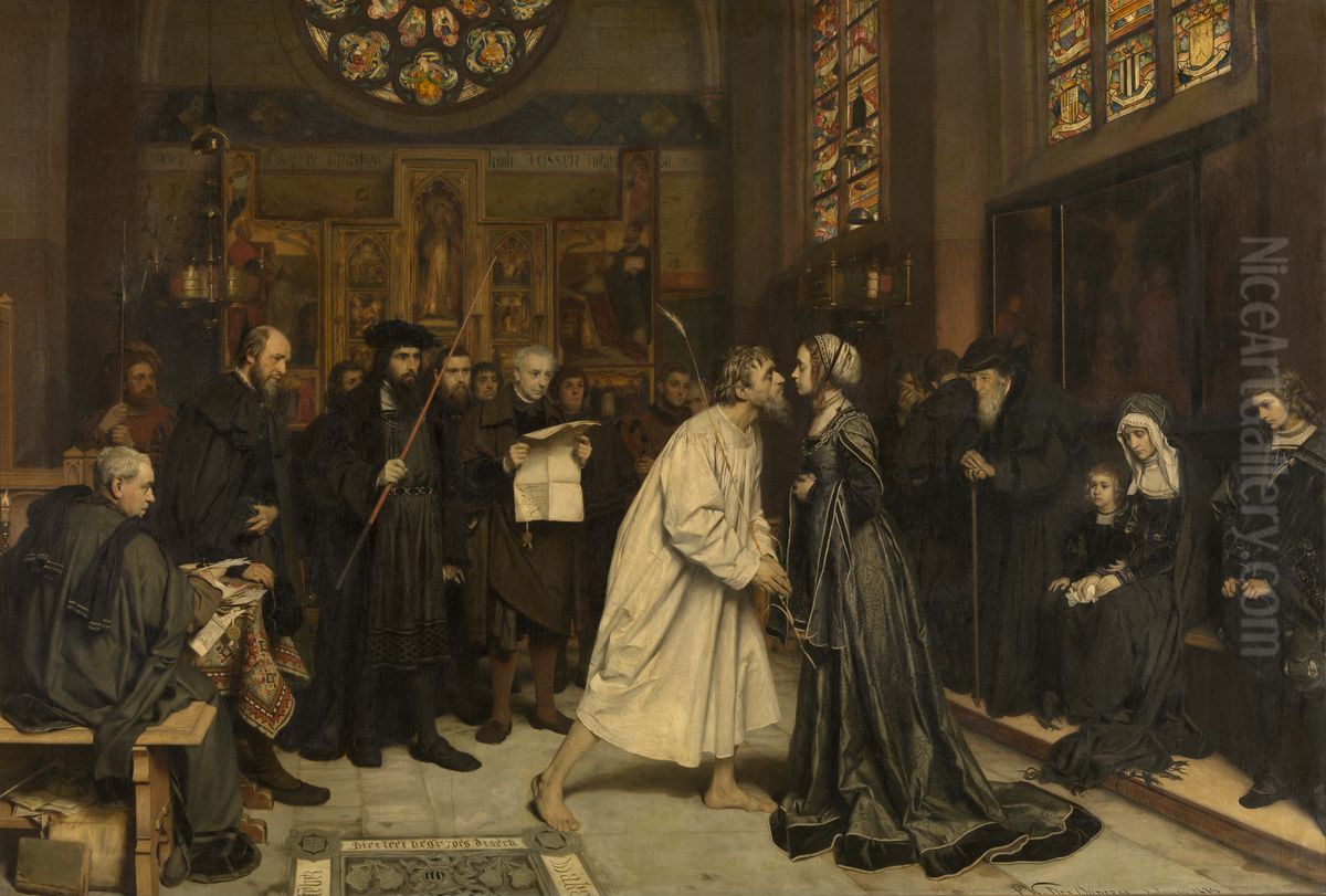 The Settlement Oil Painting by Pieter Van der Ouderaa The Settlement Oil Painting by Pieter Van der Ouderaa