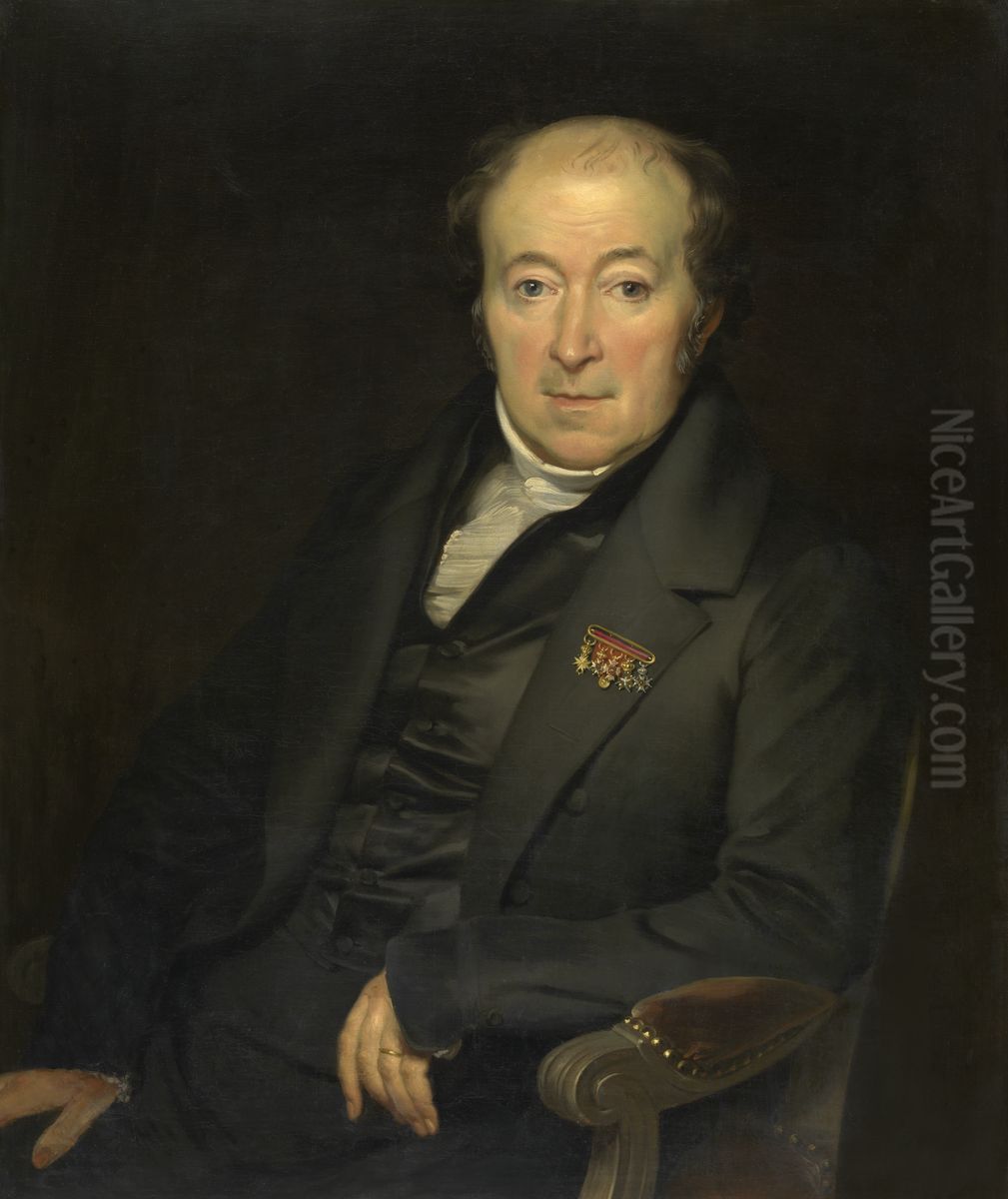 The Painter Mattheus Ignatius van Bree Oil Painting by Antoon Van Ysendyck