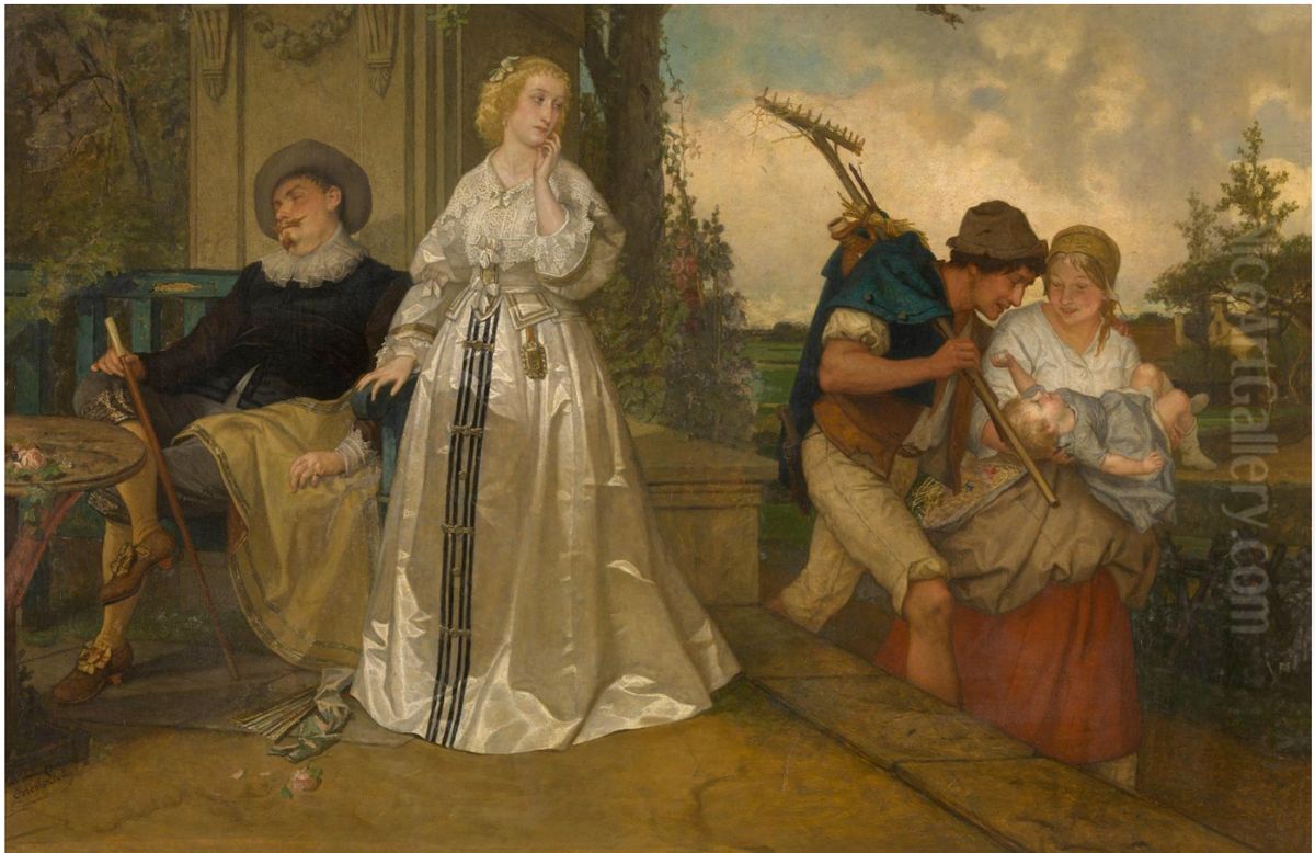 A contrast Oil Painting by Josef Lies