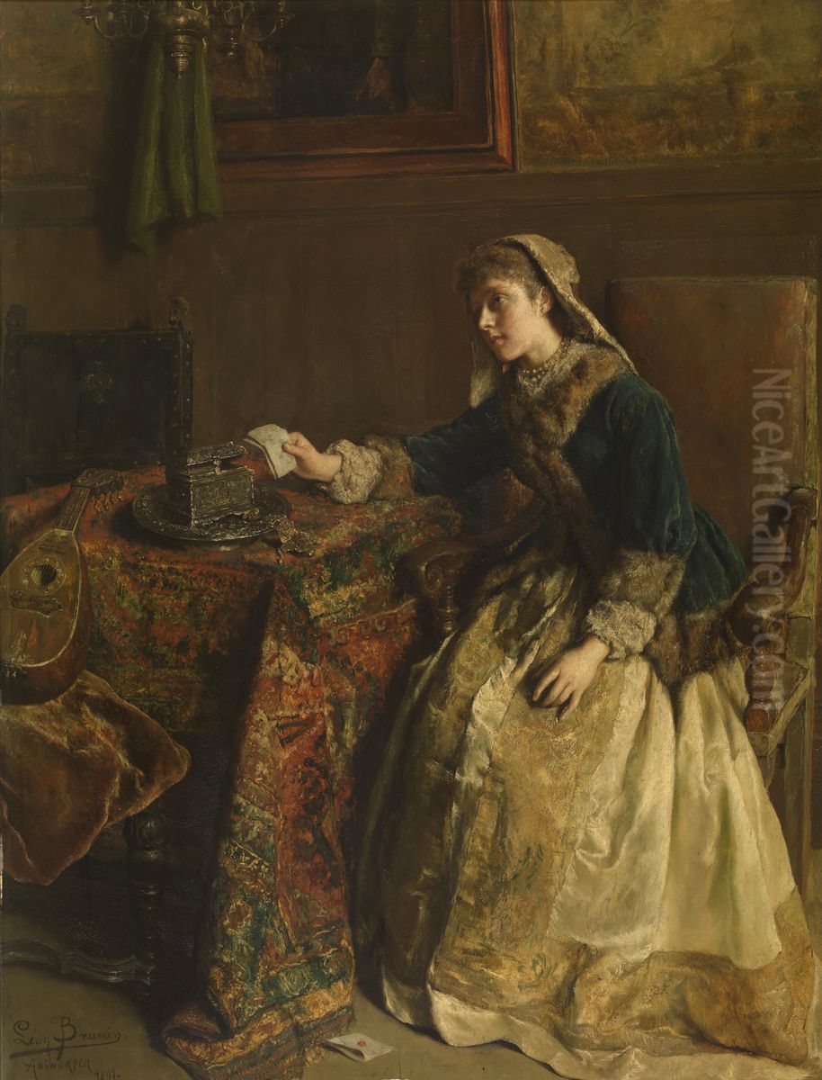 In gepeinzen Oil Painting by Leon Brunin