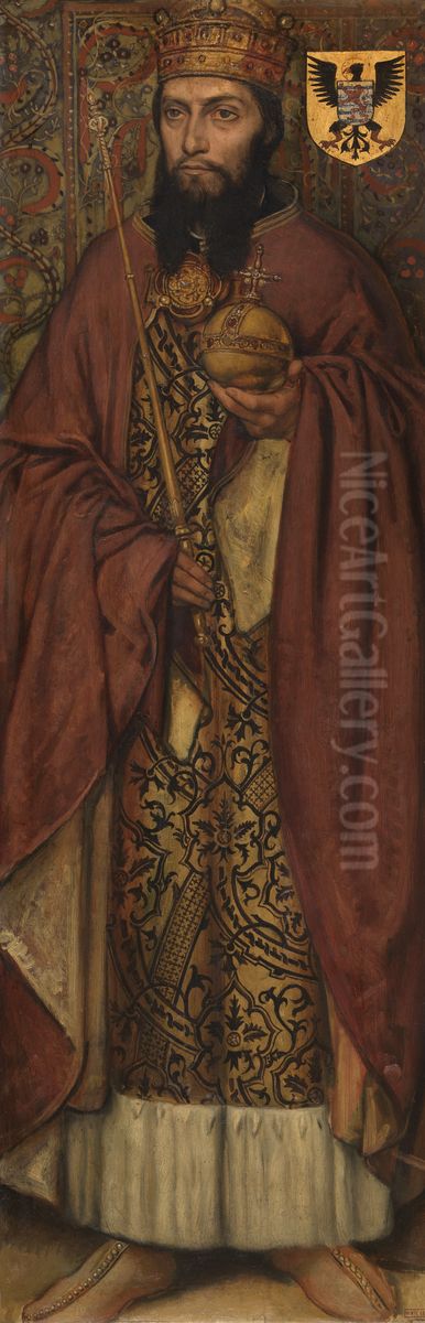 Hendrik I, hertog van Lotharingen, 1220 Oil Painting by Jan August Hendrik Leys