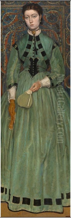 Lucie Leys, Daughter of the Painter Oil Painting by Jan August Hendrik Leys
