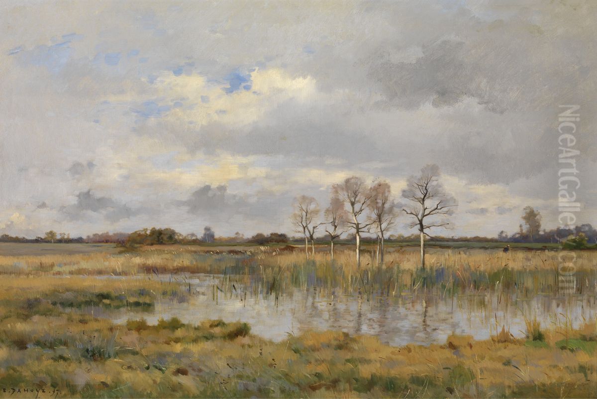 Marsh Oil Painting by Pierre Emmanuel Damoye