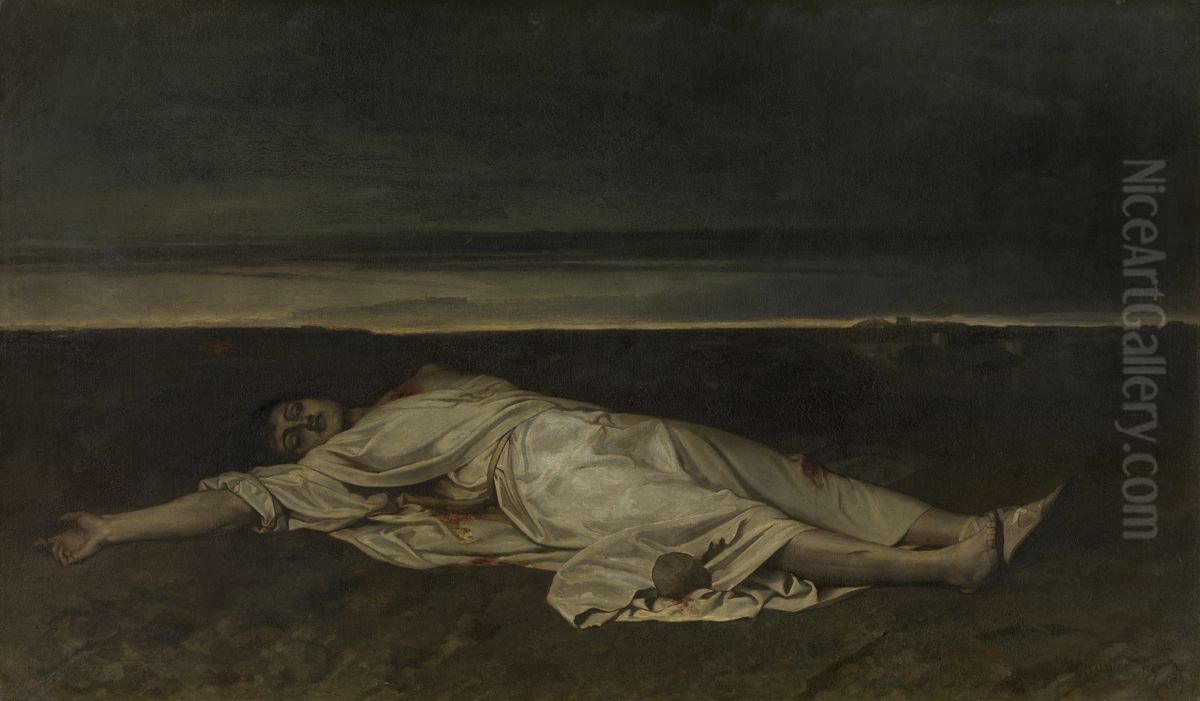 Saint Stephen Oil Painting by Constantin Meunier Saint Stephen Oil Painting by Constantin Meunier