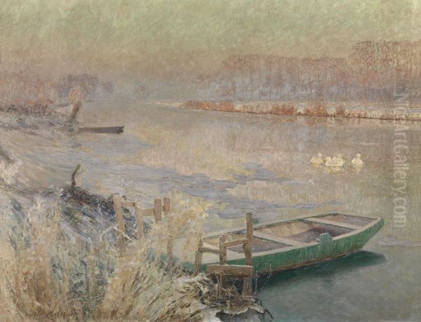 Winter Oil Painting by Emile Claus