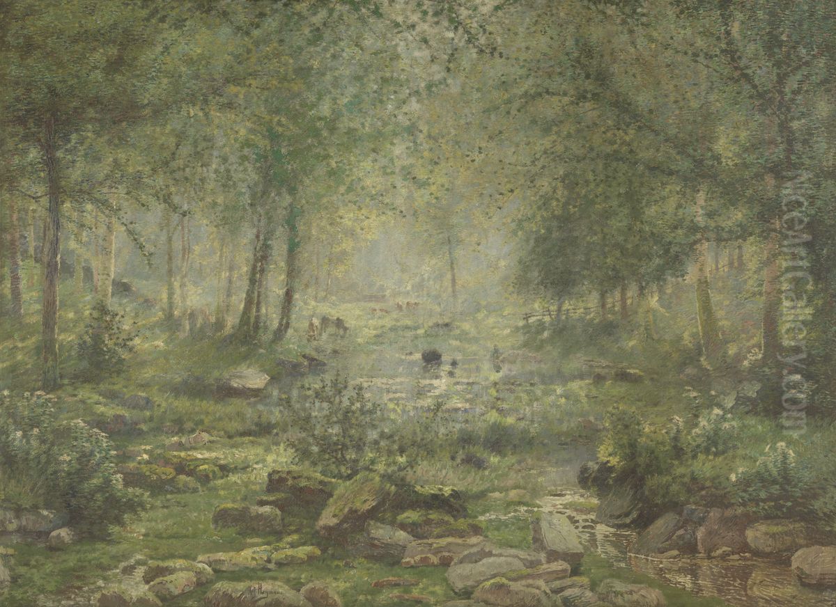 Woodland near Bertogne Oil Painting by Adriaan Jozef Heymans