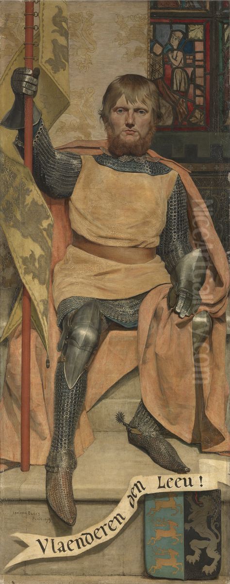 Jan Borluut, Patrician of Ghent Oil Painting by Jan van Beers