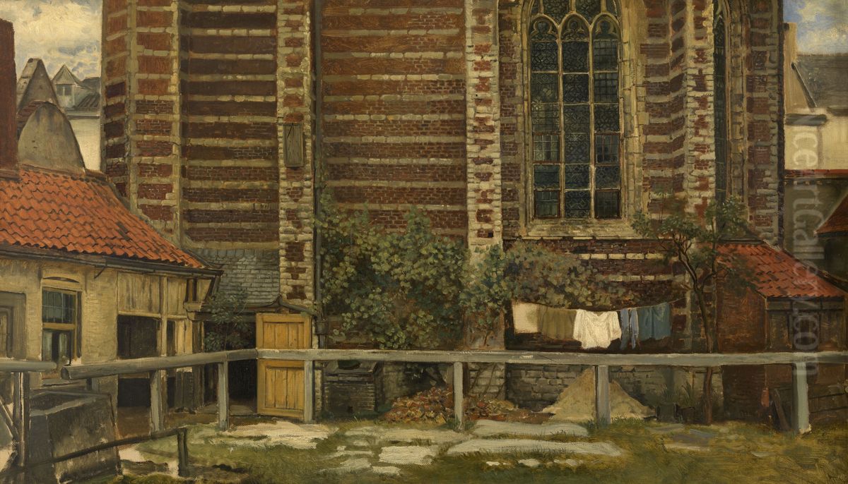 De Gratiekapel in Antwerpen Oil Painting by Henri de Braekeleer