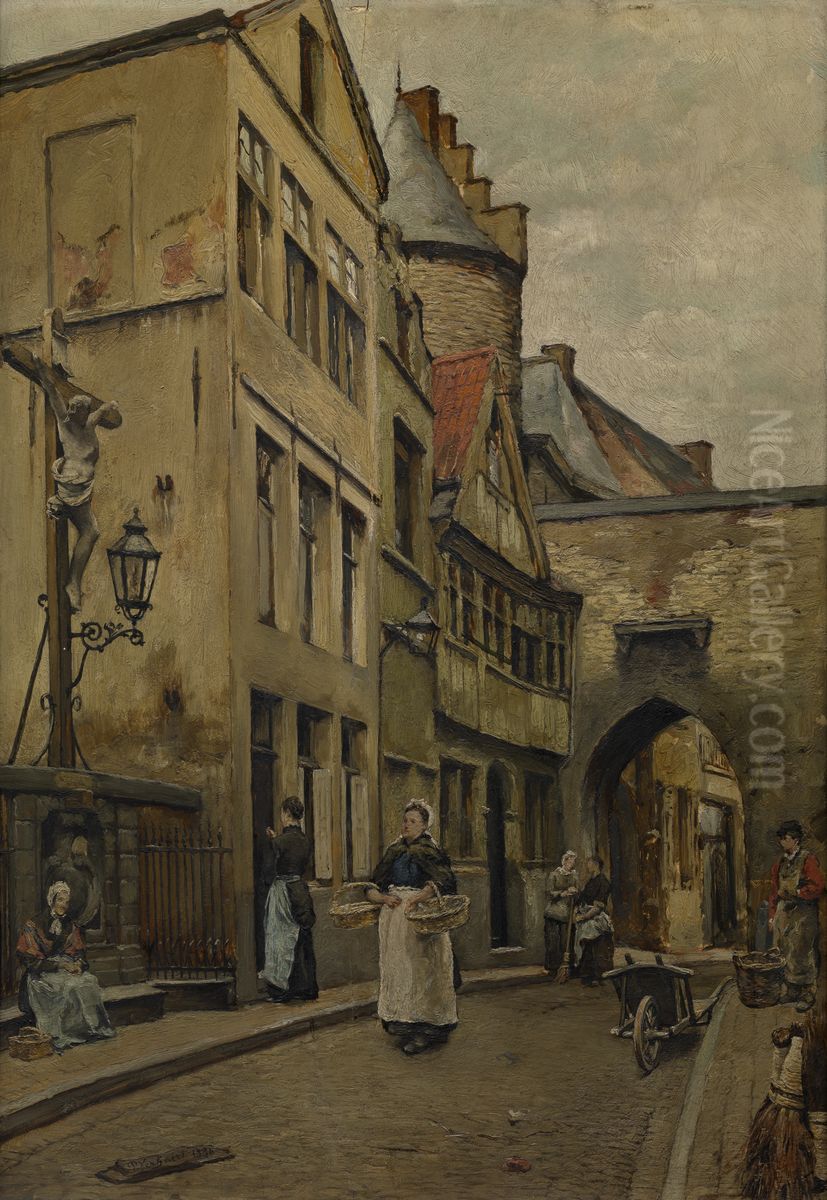 De Gevangenisbrug Oil Painting by Piet Verhaert