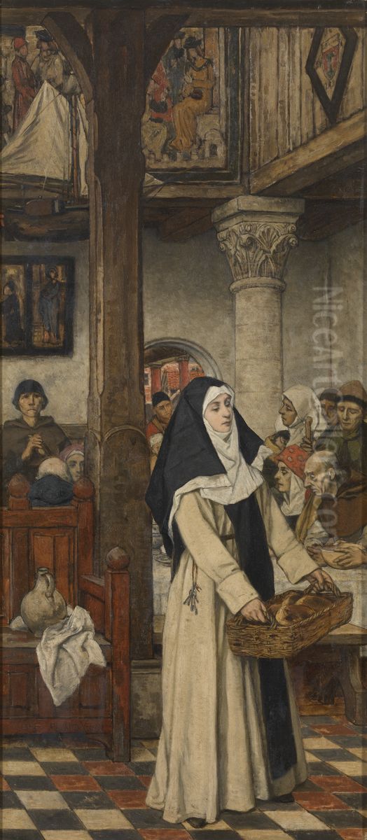 Poor Relief Oil Painting by Albrecht De Vriendt