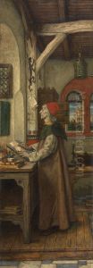 Jacob van Maerlant Writing His Spieghel Historiael