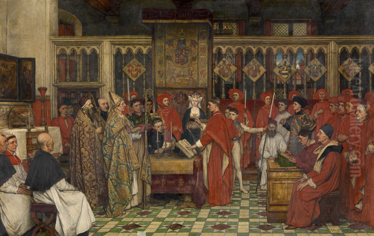 The First Chapter of the Order of the Golden Fleece Oil Painting by Albrecht De Vriendt