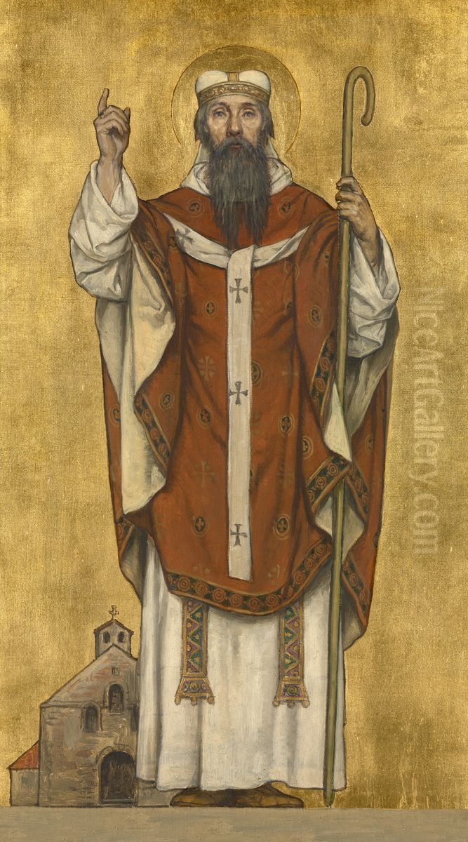 Storm voor de kust van Noorwegen Oil Painting by Albrecht De Vriendt