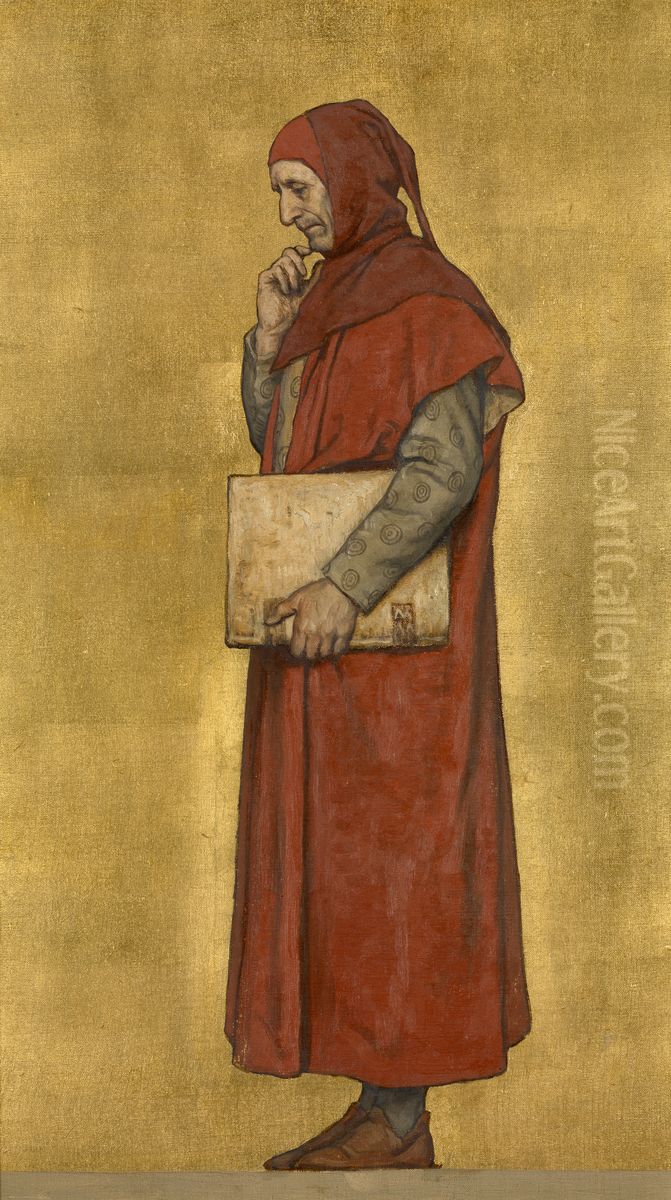 The Man of Letters Gillis de Wevel Oil Painting by Albrecht De Vriendt