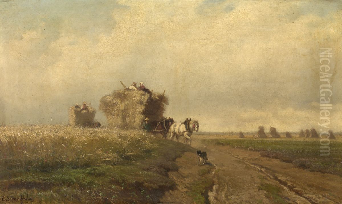 Oogst Oil Painting by Edmond De Schampheleer