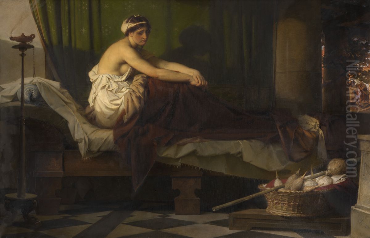 The Awakened Penelope Waits for the Return of Ulysses Oil Painting by Eduard Bendemann