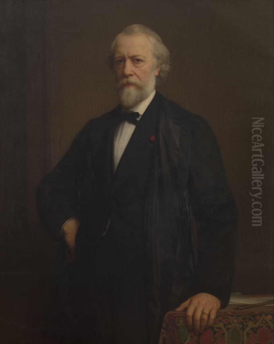 Self Portrait Oil Painting by Nicaise de Keyser