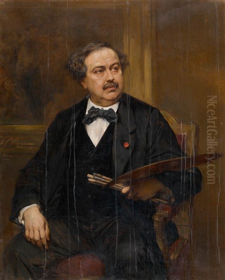 Zelfportret Oil Painting by Egide Charles Gustave Wappers Zelfportret Oil Painting by Egide Charles Gustave Wappers