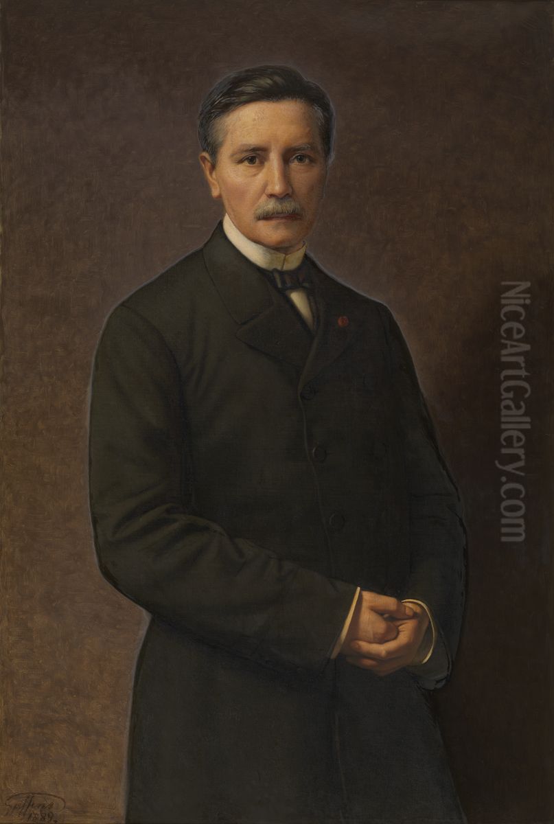 Zelfportret Oil Painting by Godfried Guffens