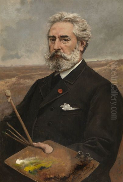 De schilder Jean Pierre Francois Lamoriniere Oil Painting by Charles Verlat
