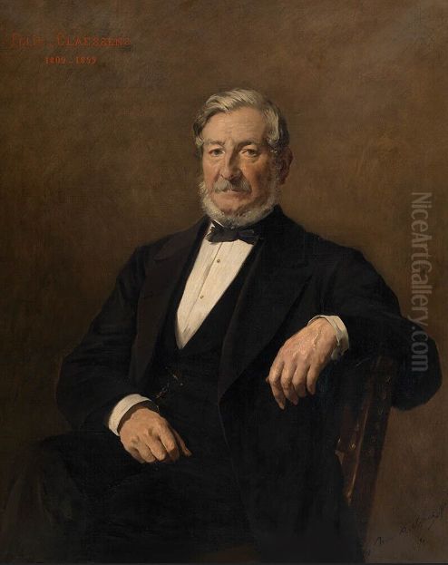 Felix Claessens, oom van de kunstenaar Oil Painting by Alexandre Markelbach