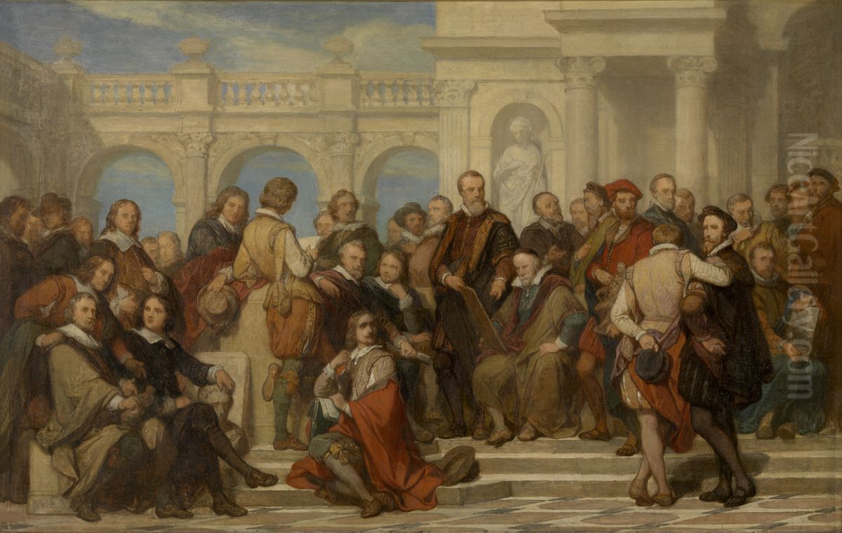 Painters and Sculptors Oil Painting by Nicaise de Keyser
