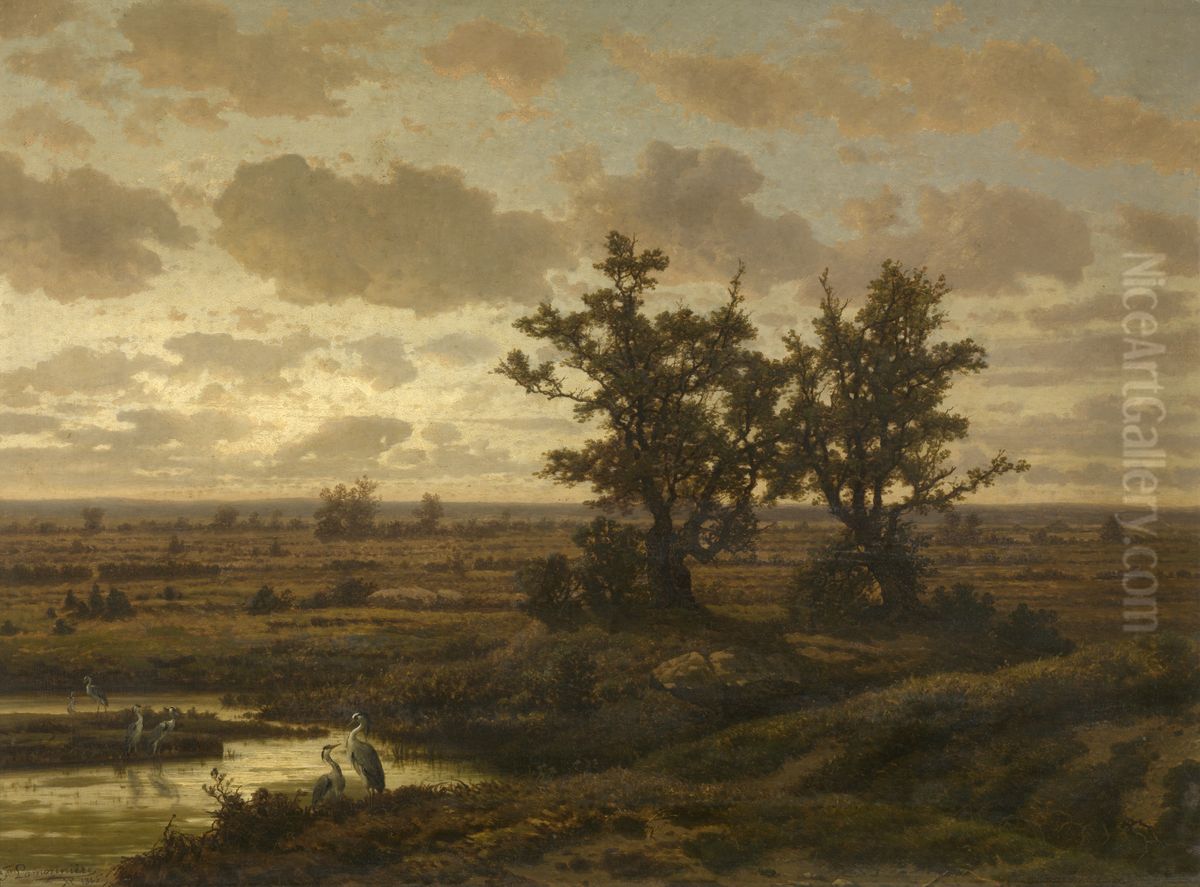 Veen in de Kempen Oil Painting by Jean Pierre Francois Lamoriniere