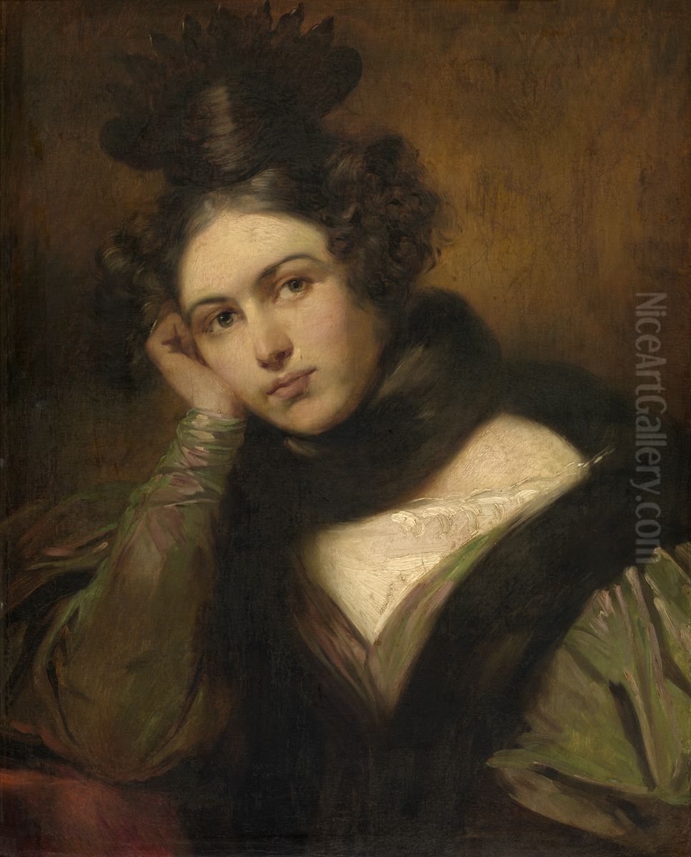Jeanne Bertrand Oil Painting by Egide Charles Gustave Wappers
