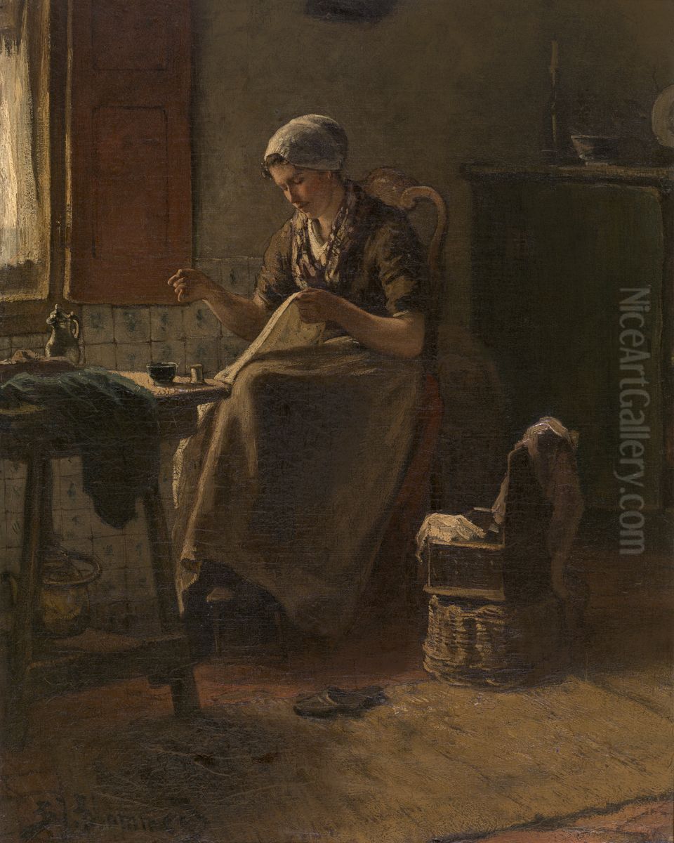 Interior Oil Painting by Bernard Blommers