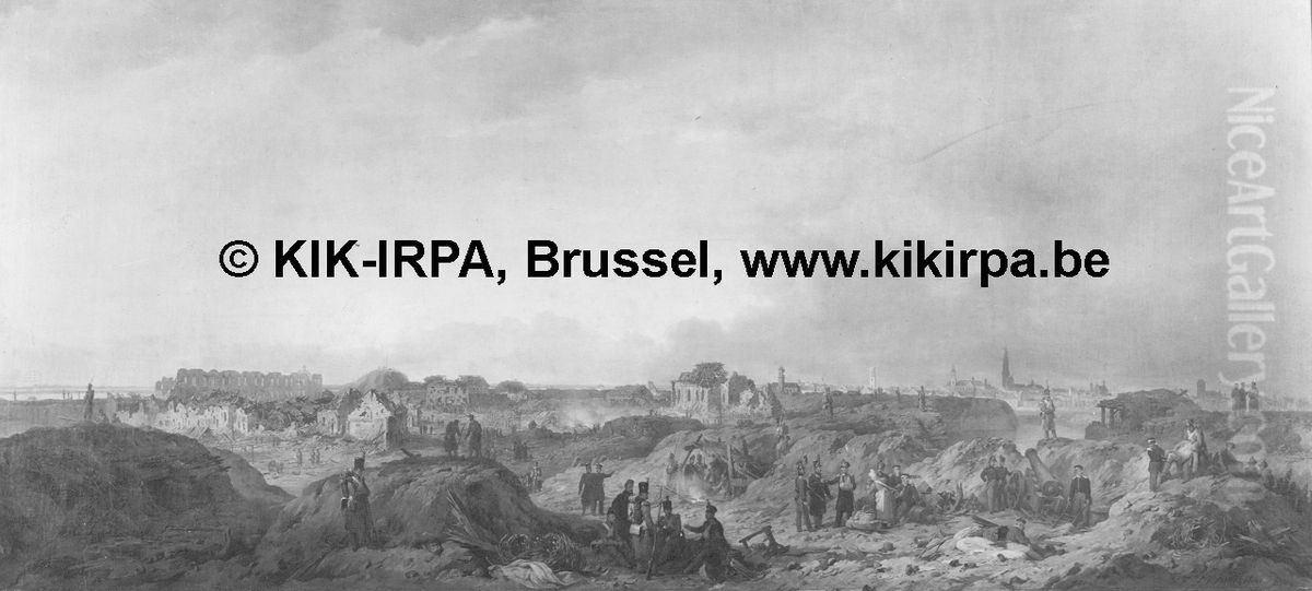 Het kasteel van Antwerpen in 1831 Oil Painting by Ferdinand de Braekeleer