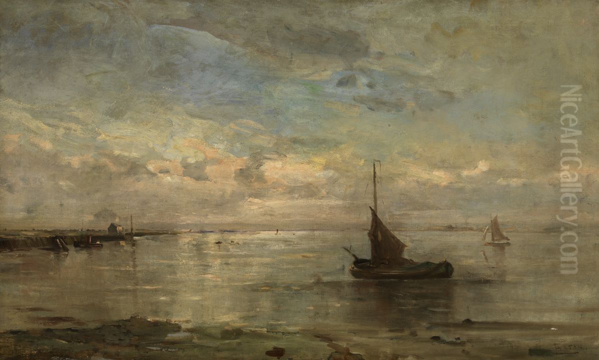 Zeegezicht Oil Painting by Louis Artan