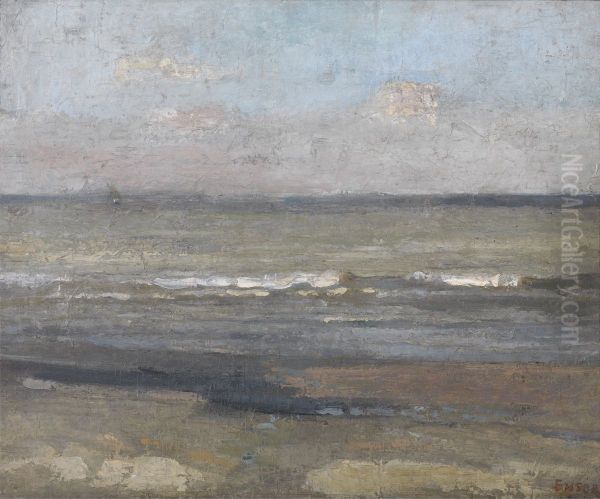 Grijze zee Oil Painting by James Ensor