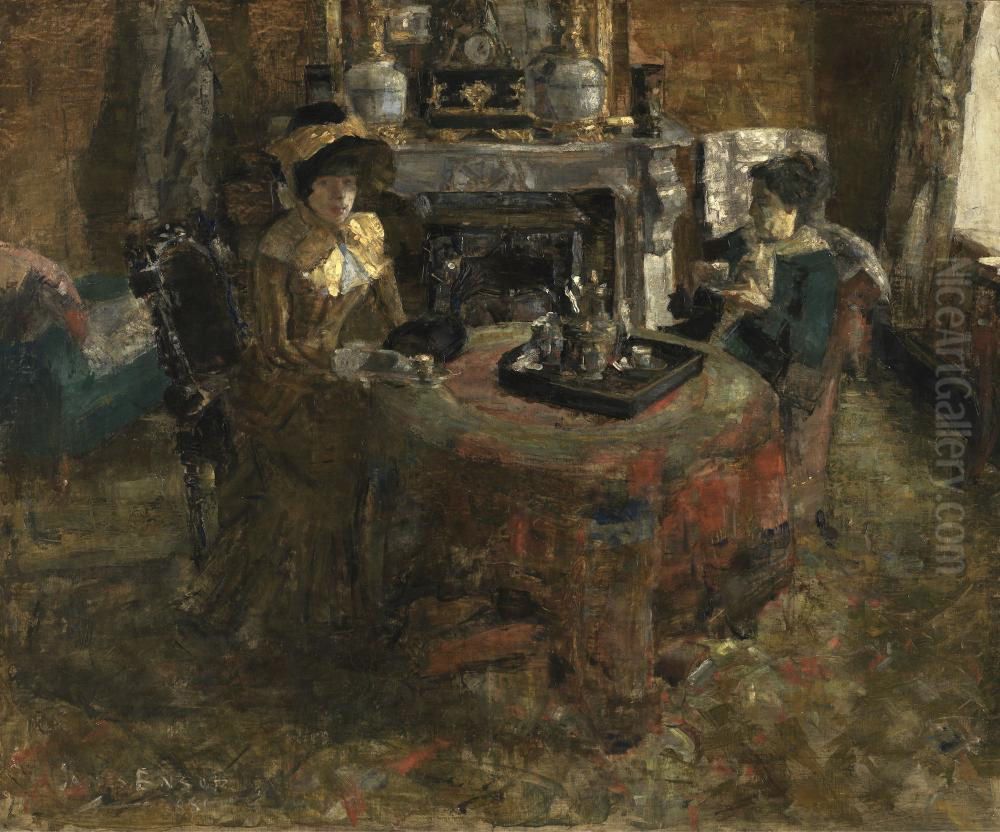 Namiddag in Oostende Oil Painting by James Ensor