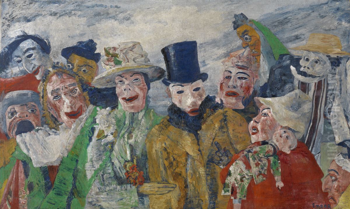 L'Intrigue Oil Painting by James Ensor